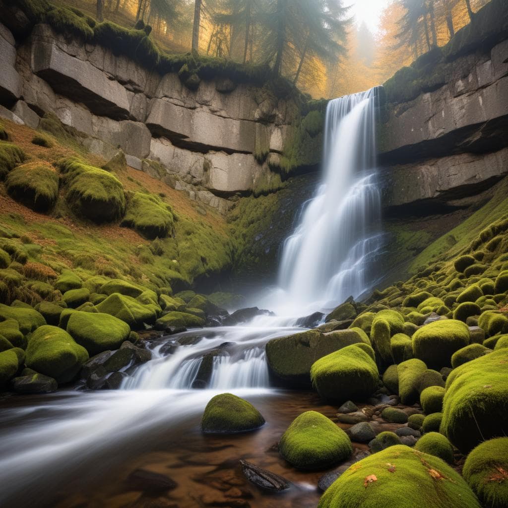 Romkerhaller Wasserfall im Harz — 64 Meter Fallhöhe